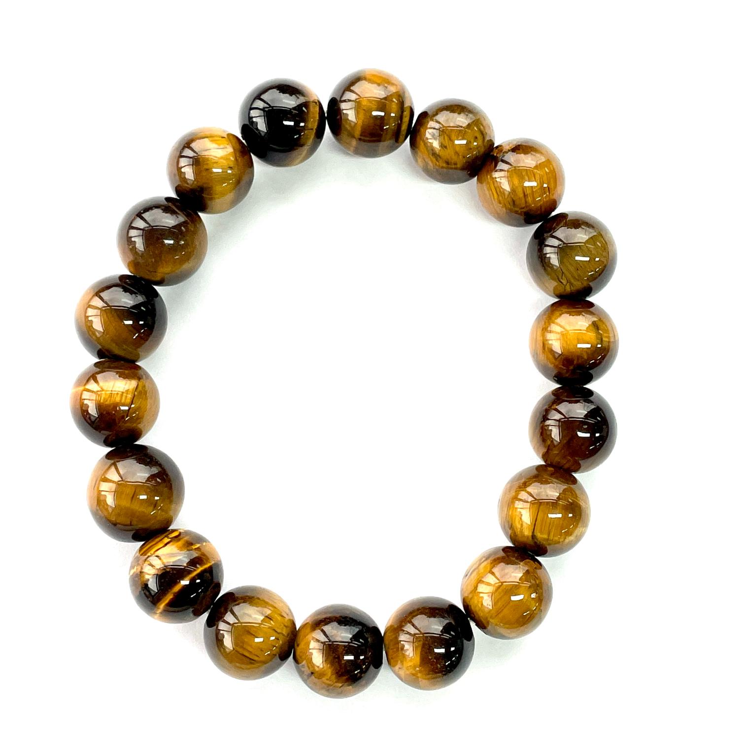 Tiger Eye Beads Bracelet - 12mm Tiger Eye Beads Bracelet - 12mm